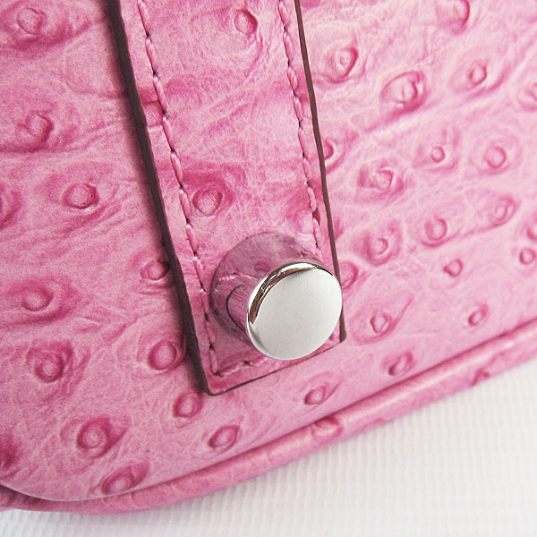 Replica Hermes Birkin 30CM Ostrich Veins Handbag Pink 6088 On Sale - Click Image to Close